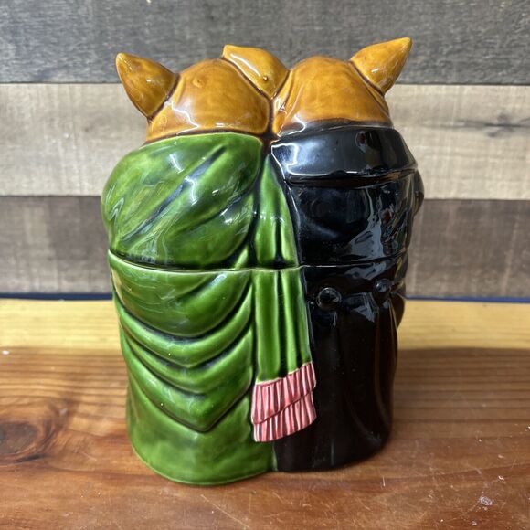 Vintage Haldon Group MR & MRS Ambassador Pig Tobacco Jar Cookie Jar 9” - Picture 3 of 7